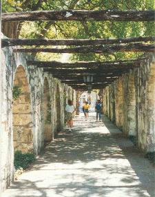 Walk way at the Alamo.